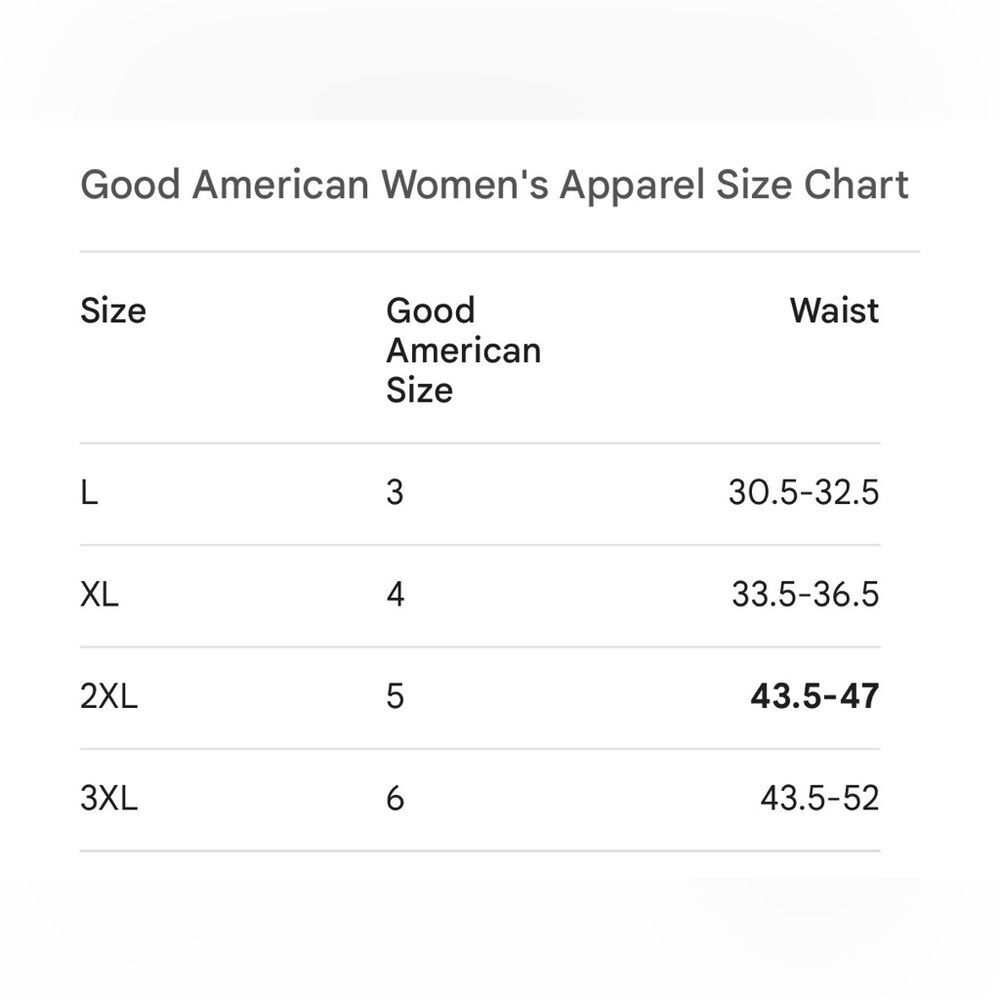 Good American Pull On Power Stretch Straight Leg Jeans Women 5 Plus Size 2X - Picture 14 of 14